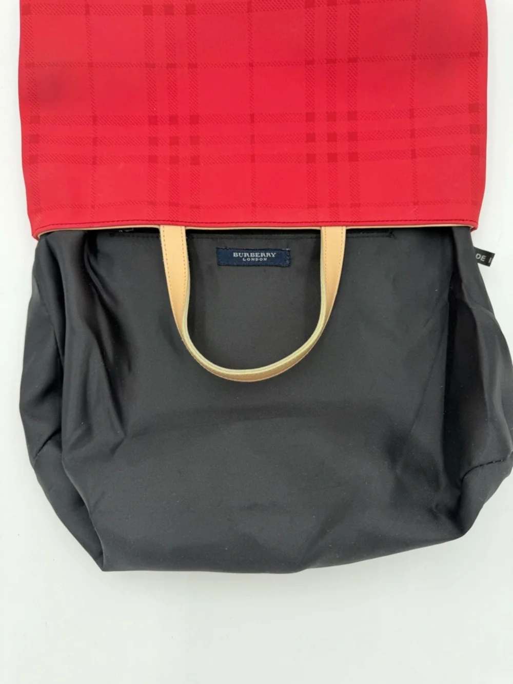 Vintage Burberry Nova Check Mini Tote Canvas Leather Handles Authenticated - Picture 11 of 15